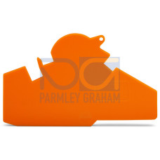 End and separator plate, 1.5 mm thick, with lock-out seal option, gray