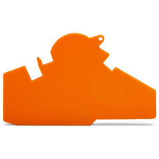 End and separator plate, 1.5 mm thick, with lock-out seal option, orange
