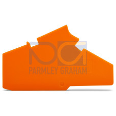 End and separator plate, 1.5 mm thick, orange