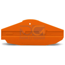 End and separator plate, for 2-conductor transverse switching terminal block, 1.5 mm thick, gray