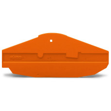 End and separator plate, for 2-conductor transverse switching terminal block, 1.5 mm thick, gray