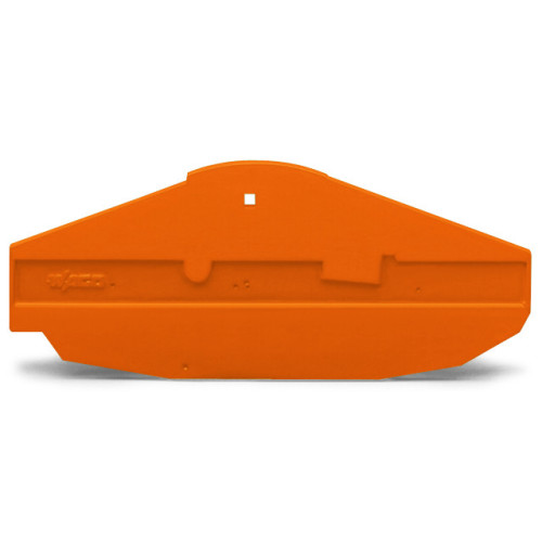 End and separator plate, for 2-conductor transverse switching terminal block, 1.5 mm thick, orange