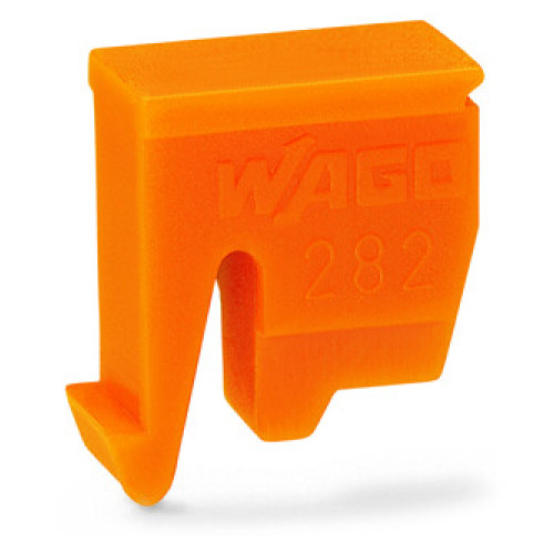 Lock-out, prevents reclosing of slide link, snap-in type, orange