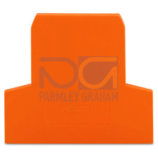 End and intermediate plate, 2.5 mm thick, orange