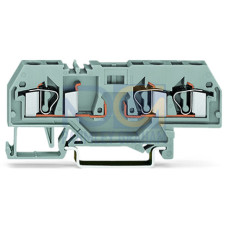 3-conductor carrier terminal block, for DIN-rail 35 x 15 and 35 x 7.5, 4 mm&sup2;, gray