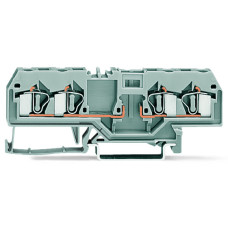 4-Conductor Carrier Terminal Block, Gray