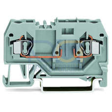 2-conductor carrier terminal block, for DIN-rail 35 x 15 and 35 x 7.5, 4 mm&sup2;, gray
