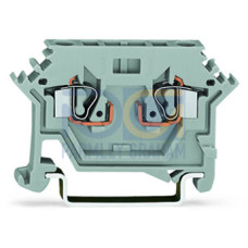 2-conductor carrier terminal block, for DIN-rail 35 x 15 and 35 x 7.5, 2.5 mm&sup2;, gray