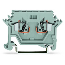 2-Conductor Carrier Terminal Block, Gray