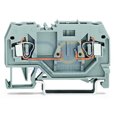 2-conductor carrier terminal block, for DIN-rail 35 x 15 and 35 x 7.5, 2.5 mm&sup2;, gray