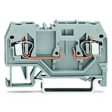 2-Conductor Carrier Terminal Block, Gray