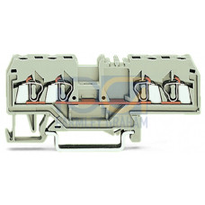 4-conductor through terminal block, 2.5 mm&sup2;, suitable for Ex e II applications, light gray