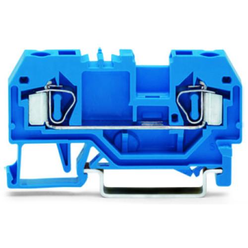 2-conductor through terminal block, 4 mm&sup2;, suitable for Ex i applications, blue