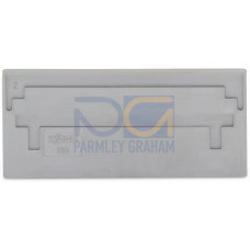 Separator plate, 2 mm thick, oversized, gray
