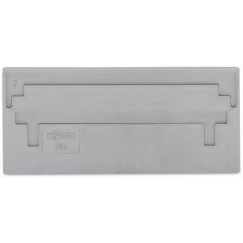 Separator plate, 2 mm thick, oversized, gray