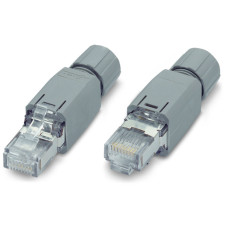 ETHERNET RJ-45 connector, IP20, ETHERNET 10/100 Mbit/s, for field assembly, light gray