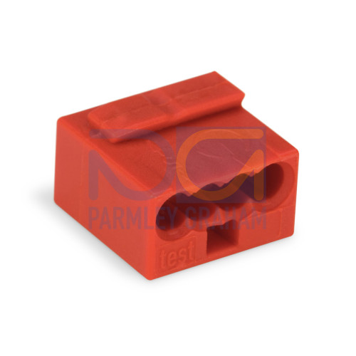 Micro Push Wire Connector, 4-Conductor Terminal Block Red