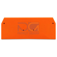 End and intermediate plate, 2.5 mm thick, orange