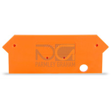 End and intermediate plate, 2 mm thick, orange