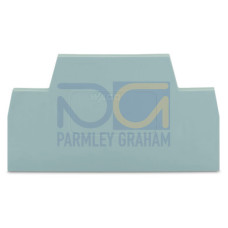 End and intermediate plate, 2.5 mm thick, gray