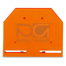 End and intermediate plate, 2.5 mm thick, orange