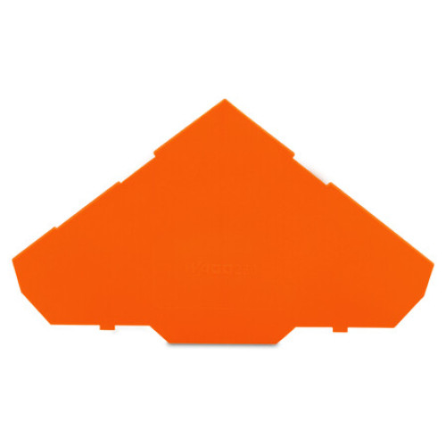 End and intermediate plate, 1 mm thick, for triple-deck terminal blocks, orange