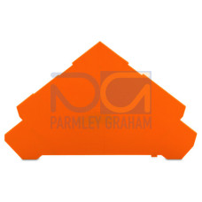 End and intermediate plate, 1 mm thick, for quadruple-deck terminal blocks, orange