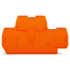 End and intermediate plate, 2 mm thick, orange