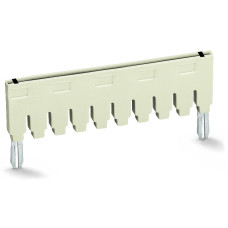 Push-In Type Jumper Bar, Insulated From 1 To 10 Light Gray