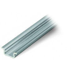 Steel carrier rail, 15 x 5.5 mm, 1 mm thick, silver-colored