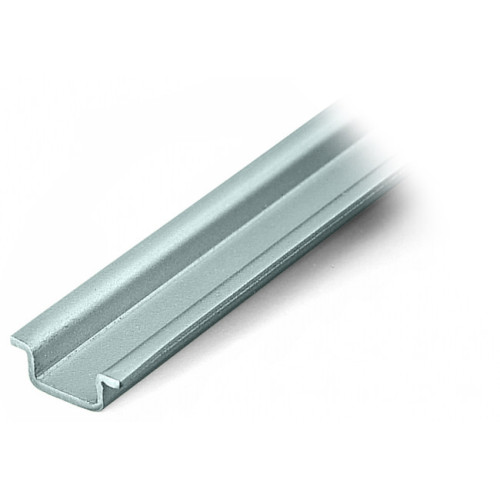 Aluminum carrier rail, 15 x 5.5 mm, 1 mm thick, silver-colored