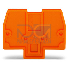 End and intermediate plate, 2 mm thick, orange