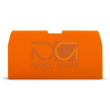 End and intermediate plate, 1 mm thick, gray