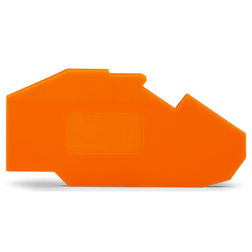 End and intermediate plate, 1.5 mm thick, orange