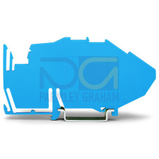 Busbar carrier, not suitable for use as end stop, for DIN 35 rail, blue