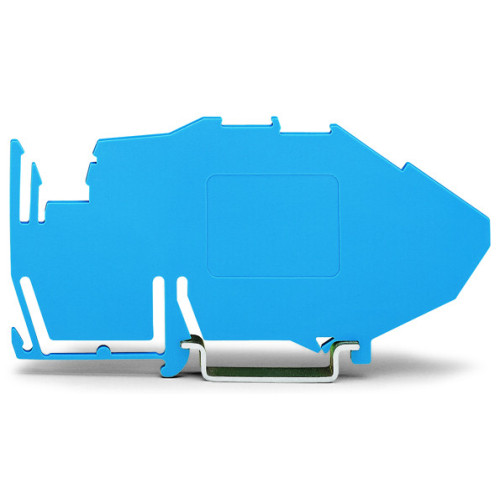 Busbar carrier, not suitable for use as end stop, for DIN 35 rail, blue