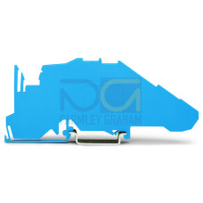 Busbar carrier, not suitable for use as end stop, for DIN 35 rail, blue