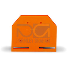 End and intermediate plate, 3 mm thick, orange