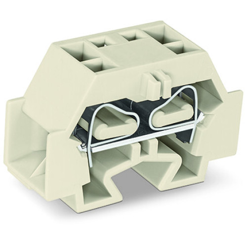 4-conductor terminal block, without push-buttons, suitable for Ex e II applications, light gray
