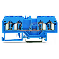4-conductor through terminal block, 2.5 mm&sup2;, suitable for Ex i applications, blue