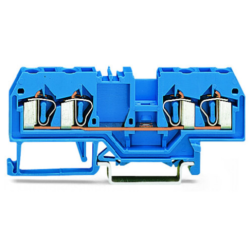 4-conductor through terminal block, 2.5 mm&sup2;, suitable for Ex i applications, blue