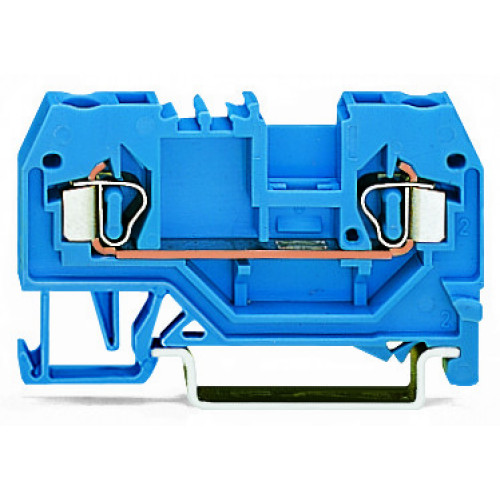 2-conductor through terminal block, 2.5 mm&sup2;, suitable for Ex i applications, blue