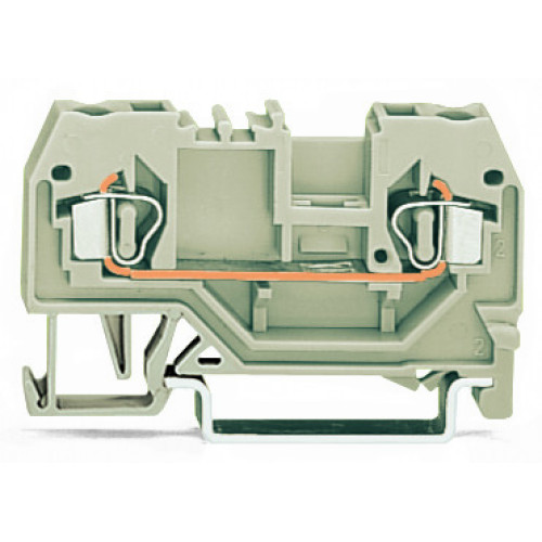 2-conductor through terminal block, 2.5 mm&sup2;, suitable for Ex e II applications, light gray