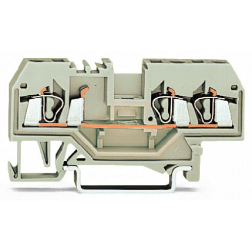 3-conductor through terminal block, 2.5 mm&sup2;, suitable for Ex e II applications, light gray