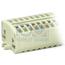 2-conductor terminal strip, without push-buttons, suitable for Ex e II applications, light gray