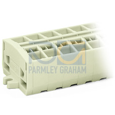 4-conductor terminal strip, without push-buttons, suitable for Ex e II applications, light gray
