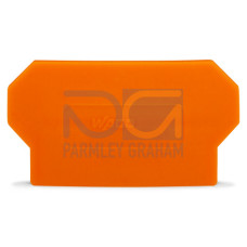 Separator plate, 2 mm thick, oversized, orange