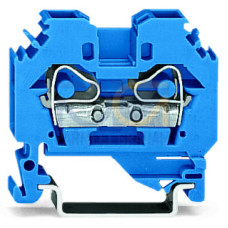 2-conductor through terminal block, 6 mm&sup2;, suitable for Ex i applications, blue