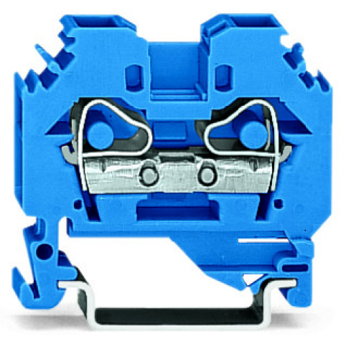 2-conductor through terminal block, 6 mm&sup2;, suitable for Ex i applications, blue