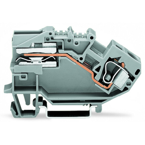 1-conductor power distribution disconnect terminal block, 10 mm&sup2;, CAGE CLAMP&reg;, gray